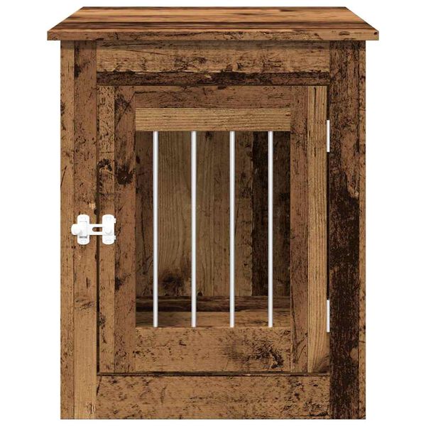 vidaXL Meuble de cage chiens vieux bois 55x75x65 cm bois d'ing&eacute;nierie