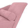 vidaXL Chaise longue avec coussins rose velours