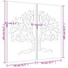 vidaXL D&eacute;corations murales jardin 2 pcs 105x55 cm design d'arbre