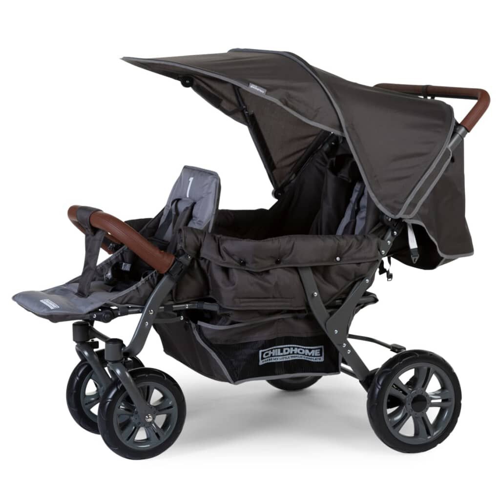 Poussette Pliable VidaXL Pour Enfant - Acier, Auvent UV Et Ceinture 3 Points
