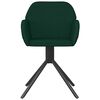vidaXL Chaises pivotantes &agrave; manger lot de 2 Vert fonc&eacute; Velours