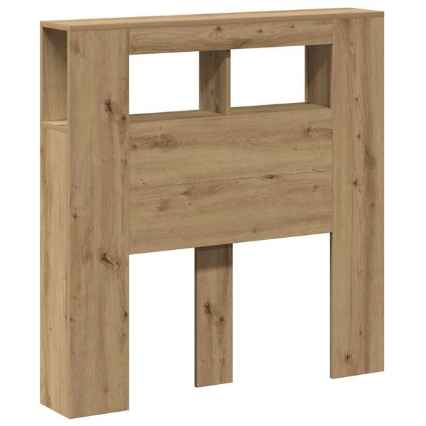 vidaXL Tête de lit à LED chêne artisanal 100x18,5x103,5 cm