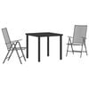 vidaXL Ensemble de salle &agrave; manger pour jardin 3 pc Anthracite