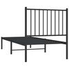 vidaXL Cadre de lit métal sans matelas avec tête de lit noir 80x200 cm
