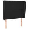 vidaXL T&ecirc;te de lit avec oreilles Noir 103x23x118/128 cm Similicuir