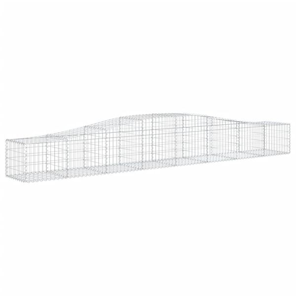 vidaXL Paniers à gabions arqués 9 pcs 400x50x40/60 cm Fer galvanisé