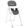 vidaXL Chaise haute b&eacute;b&eacute; Gris fonc&eacute; Aluminium