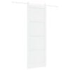 vidaXL Porte coulissante Blanc 83 x 232 cm Bois de pin massif