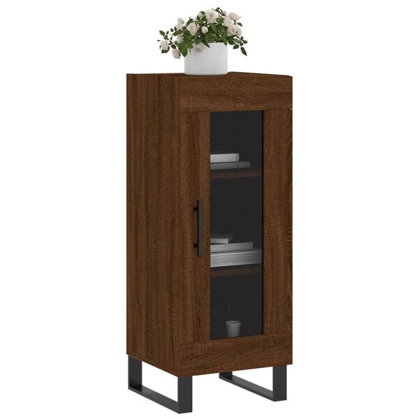 vidaXL Buffet Ch&ecirc;ne marron 34,5x34x90 cm Bois d'ing&eacute;nierie