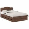 vidaXL Cadre de lit Ch&ecirc;ne brun 120 x 190 cm Bois Ing&eacute;nierie