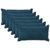 vidaXL Coussin avec oreiller HOUTEN 6 pc Bleu Fl&oslash;jl