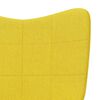 vidaXL Chaise de relaxation avec tabouret Jaune moutarde Tissu
