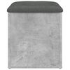 vidaXL Banc de rangement gris b&eacute;ton 42x42x45 cm bois d'ing&eacute;nierie