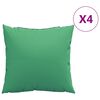 vidaXL Coussins décoratifs lot de 4 vert 50x50 cm tissu