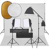 vidaXL Kit de studio photo avec &eacute;clairage toile de fond et r&eacute;flecteur