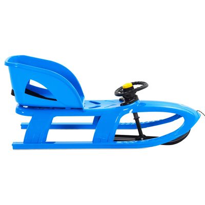 vidaXL Traîneau avec siège et volant Bleu 102,5x40x23 cm Polypropylène