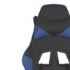vidaXL Chaise de jeu Noir et bleu Similicuir