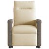 vidaXL Fauteuil inclinable de massage &eacute;lectrique Cr&egrave;me Tissu