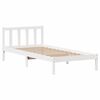 vidaXL Cadre de lit sans matelas blanc 75x190 cm bois de pin massif