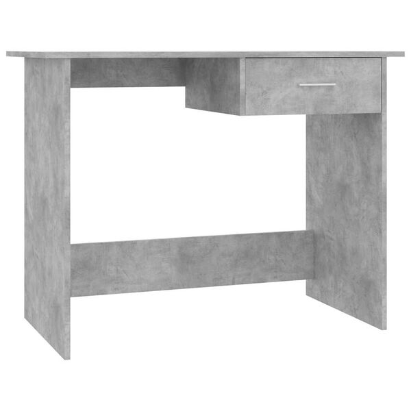 vidaXL Bureau Gris b&eacute;ton 100x50x76 cm Bois d&rsquo;ing&eacute;nierie