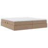 vidaXL Lit avec rangement et matelas Cappuccino 200 x 200 cm