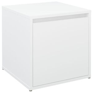 VidaXL Tiroir bo&icirc;te Blanc 40,5x40x40 cm Bois d'ing&eacute;nierie