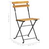 vidaXL Chaises pliables de jardin lot de 2 Acier et bois acacia solide