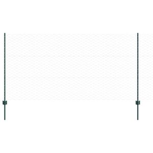 vidaXL Cl&ocirc;ture hexagonale avec poteau 100 x 1,2 m Vert Maille