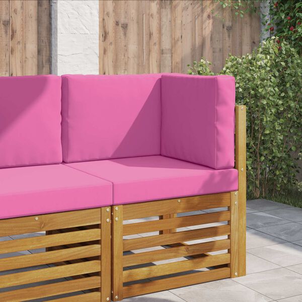 vidaXL Coussin de canap&eacute; d'ext&eacute;rieur 3 pcs Rose Polyester