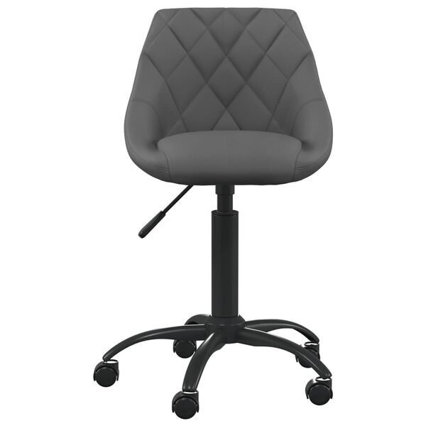 vidaXL Chaise de bureau Gris foncé Velours