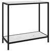 vidaXL Table console Blanc 80x35x75 cm Verre tremp&eacute;