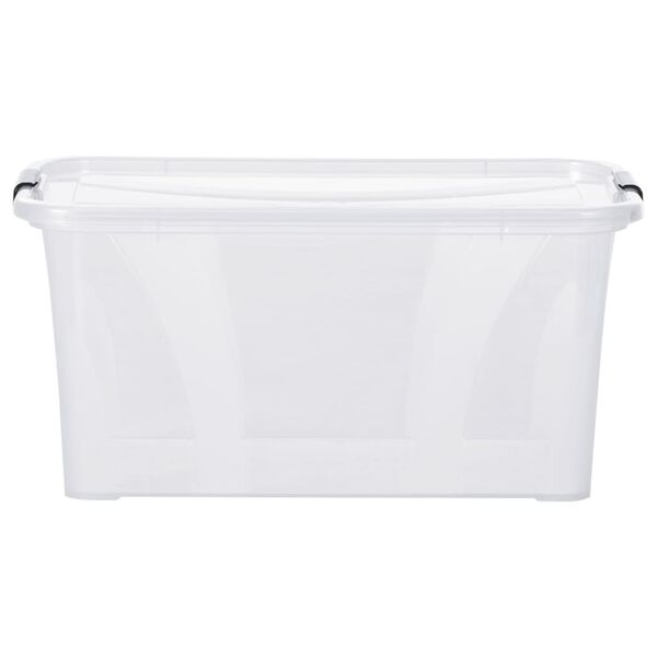 vidaXL Boîtes de rangement avec couvercles 2 pcs Transparent 14 L