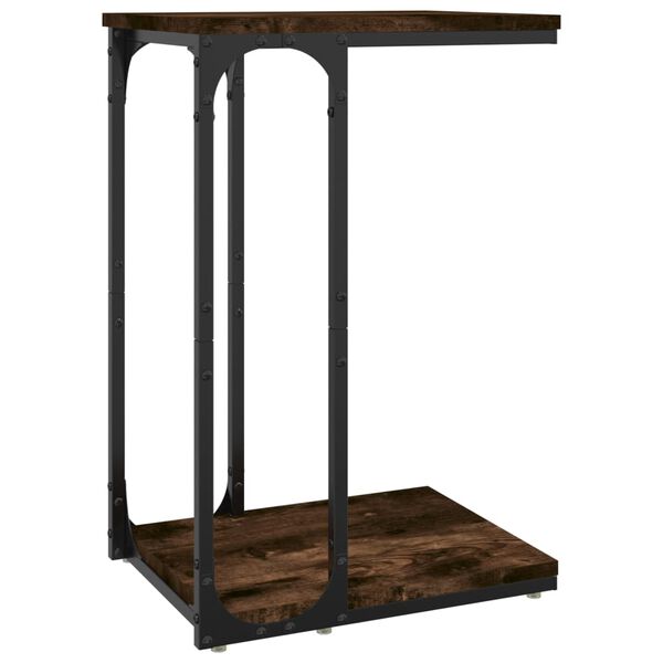 vidaXL Table d'appoint Ch&ecirc;ne fum&eacute; 40x30x60 cm Bois d'ing&eacute;nierie