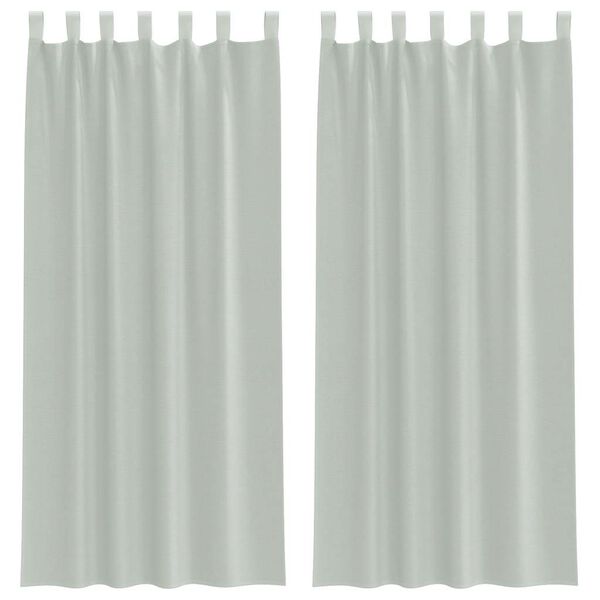 vidaXL Rideaux en voile avec boucles 2 pcs gris clair 140x245 cm