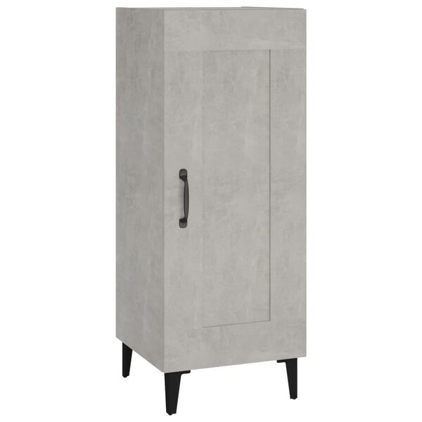vidaXL Buffet Gris béton 34,5x34x90 cm Bois d'ingénierie