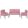 vidaXL Ensembles de canap&eacute;s 3 pcs Rose 115 x 56 x 80 cm Contreplaqu&eacute;