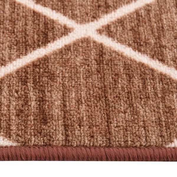 vidaXL Tapis de couloir Marron fonc&eacute; 80x200 cm