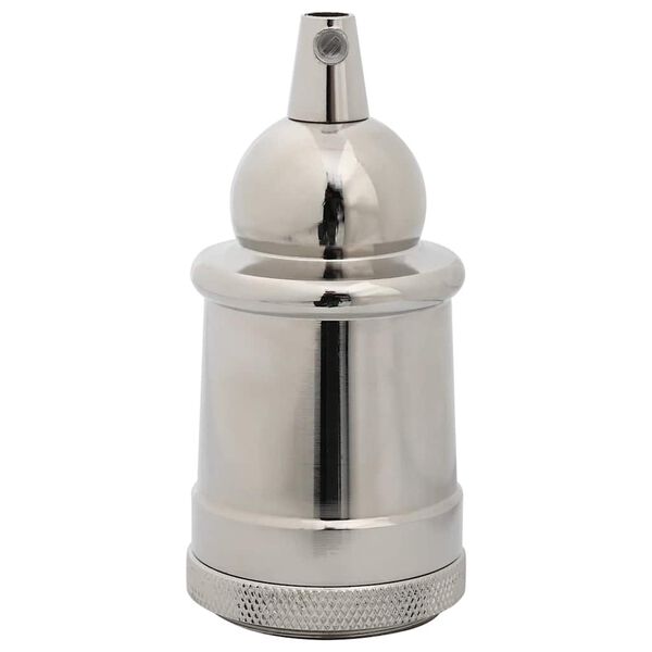 vidaXL Douilles de lampe 2 pcs nickel satin&eacute; E27