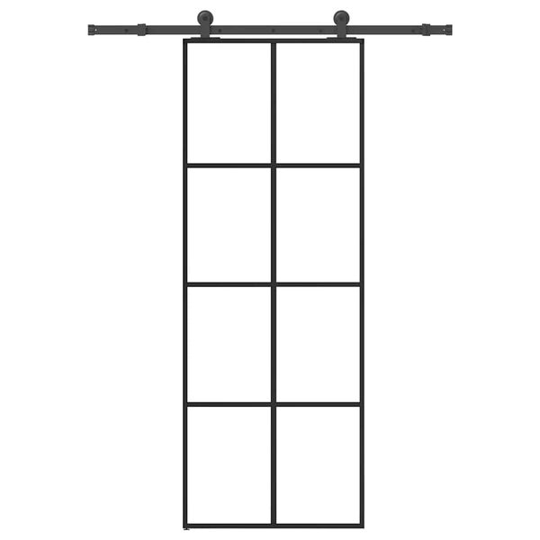 vidaXL Porte coulissante avec kit de quincaillerie 76x205 cm Verre ESG