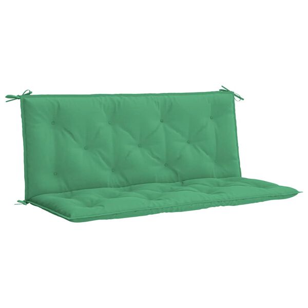 vidaXL Coussin de banc de jardin vert 120x(50+50)x7 cm tissu oxford