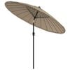 vidaXL Parasol d'ext&eacute;rieur avec m&acirc;t en aluminium 270 cm Taupe