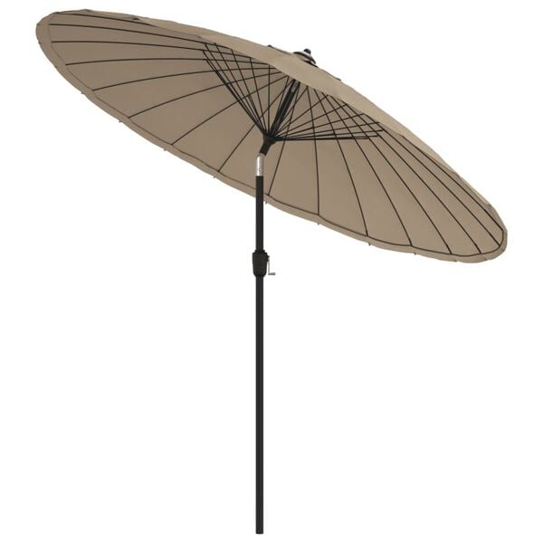 vidaXL Parasol d'ext&eacute;rieur avec m&acirc;t en aluminium 270 cm Taupe