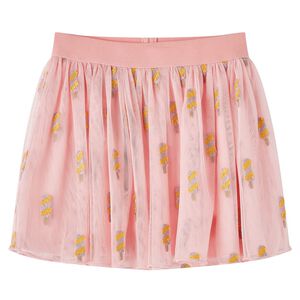 Jupe avec tulle pour enfants rose clair 104
