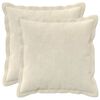 vidaXL Coussin 2 pc HOUTEN Cr&egrave;me 50 x 50 cm Fleece en microfibre