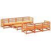 vidaXL Salon de jardin 8 pcs marron cire bois de pin massif