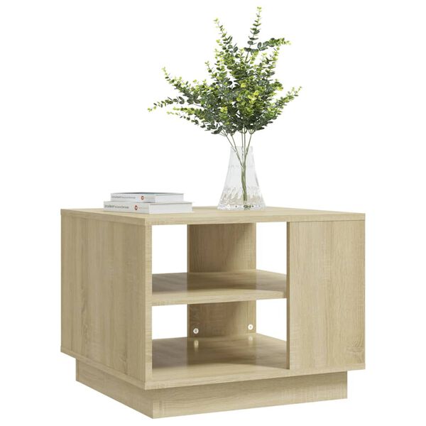 vidaXL Table basse chêne sonoma 55x55x43 cm bois d'ingénierie