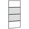 vidaXL Porte coulissante kit de quincaillerie tremp&eacute; verre aluminium