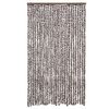 vidaXL Rideau anti-mouches marron et blanc 118x220 cm chenille