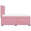 vidaXL Sommier à lattes de lit avec matelas Rose 140x190 cm Velours