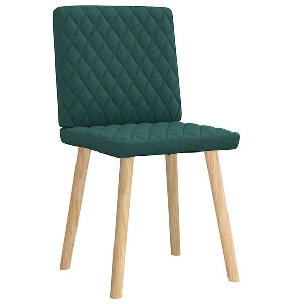 vidaXL Chaises à manger lot de 2 vert foncé tissu